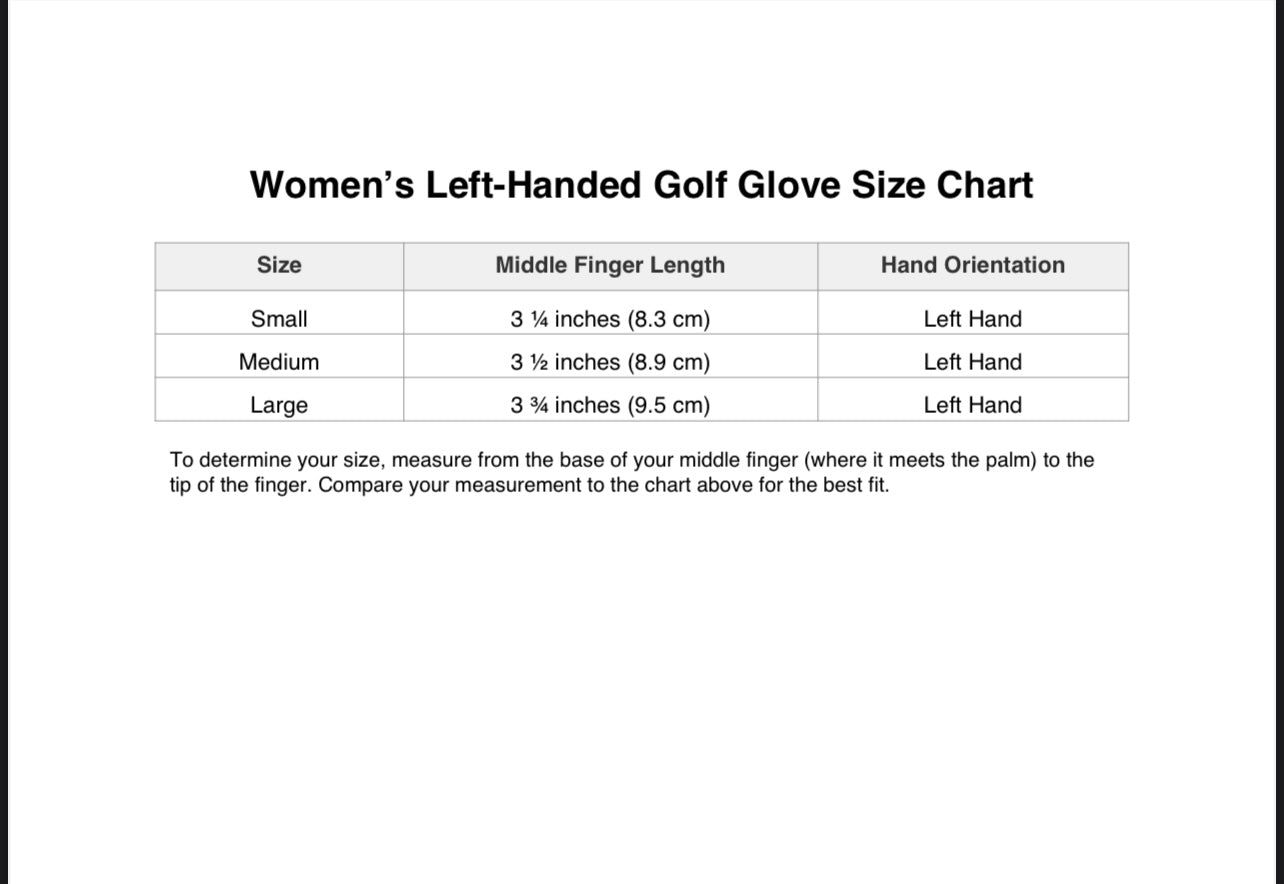 Premium Women's Golf Glove